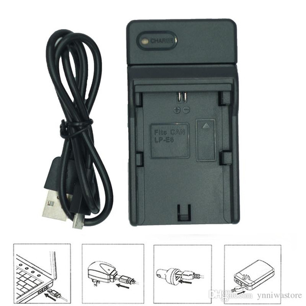 10pcs/lot USB Port Digital Camera Battery Charger For Canon BP-511 LP-E5 LP-E6 LP-E8 LP-E10 LP-E12 LP-E17