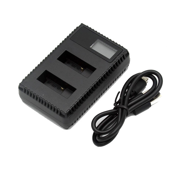 LCD Dual Battery Charger with Micro USB Cable for Sport camera hero 3/4/5/6 free shipping