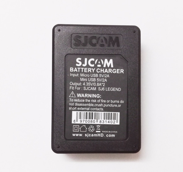 Wholesale- New Arrival Original SJCAM Brand SJ6 LEGEND Dual-Slot Battery Travel Charger for SJ6 Legend Sports DV Camera