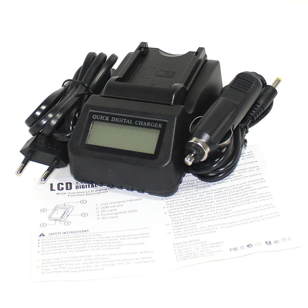 DLI109 D-LI109 D LI109 LCD Fast Charger with Car Charger Cord For PENTAX K-R K-2 KR K2 KR K30 K50 K-30 K-50 K500 K-500