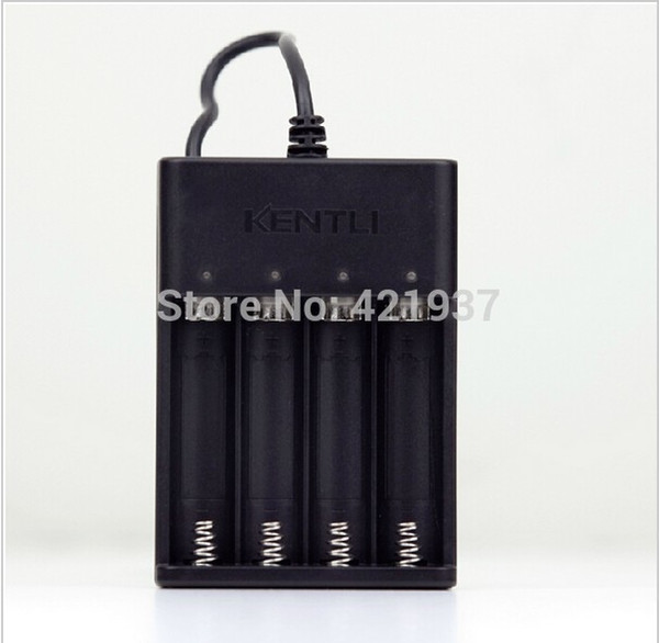 Wholesale- KENTLI 4 slots USB battery charger for KENTLI 1.5v AA lithium rechargeable battery