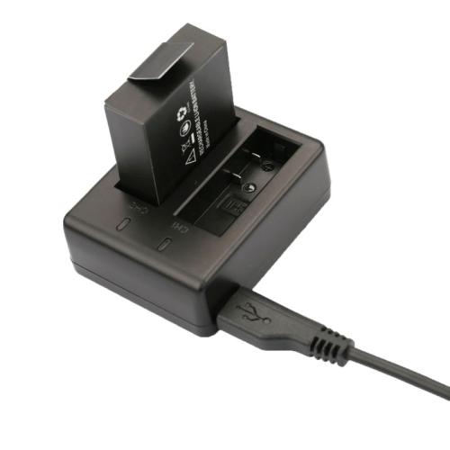 Wholesale- USB Dual Battery Travel Charger for SJCAM SJ4000 / SJ5000 / SJ6000 (CH1 / CH2)