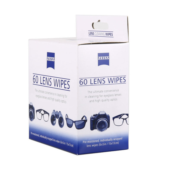 Wholesale- 60 counts pre-moistened ZEISS microfiber sunglasses cleaning cloth dslr cleaner camera sensor cleaning kit clean lens