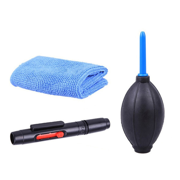 Lens Cleaning Pen Brush Blower Cleaning Cloths 3in1 Camera Lens Dust Finger Print Cleaner Cleaner Dust Removal cleaning kits for Canon Nikon