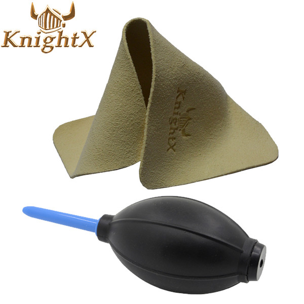 KnightX Deer skin Dust Blowing Ball Air Blower Camera Cleaner Cleaning Cloth Phone Tablet Dust Screen Glasses Lens Filter Square