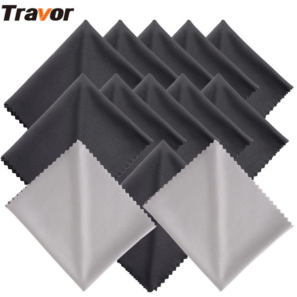 Travor 13Pcs 18*15cm Microfiber Cleaning Cloth for Camera Lens cleaning/LED Screens/Tablets/Smartphones 11 Black+2 Gray