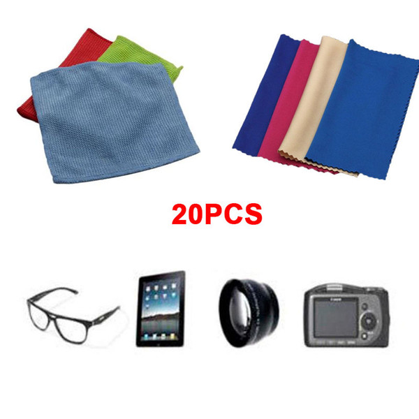 20PCS Camera Cleaning Cloth Wiping Clean rag Cleaning Towels 13*13cm fibre Protects lens dustless cloth Maintenance Accessories