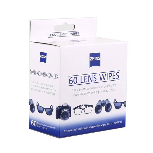 Wholesale- Free shipping 60 counts lint and ammonia-free pre-moistened Zeiss camera lens cleaner