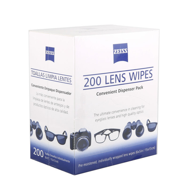 Wholesale- Zeiss Pre-Moistened Lens Cleaning Wipes - Cleans Bacteria, Germs 200pcs