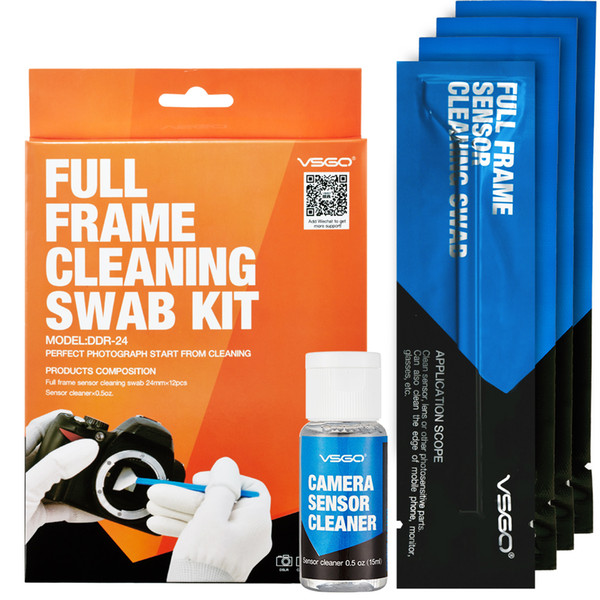 Wholesale- Full Frame DSLR Sensor Cleaning Swab Vacuum Package Free Shipping DDR-24