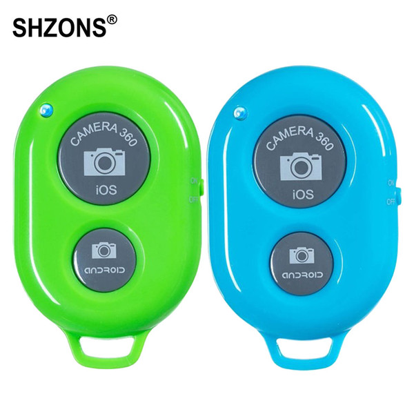 Wholesale- Bluetooth Shutter Remote Control Button Wireless Bluetooth Self-Timer Shutter Controller for iPhone & Android Phone