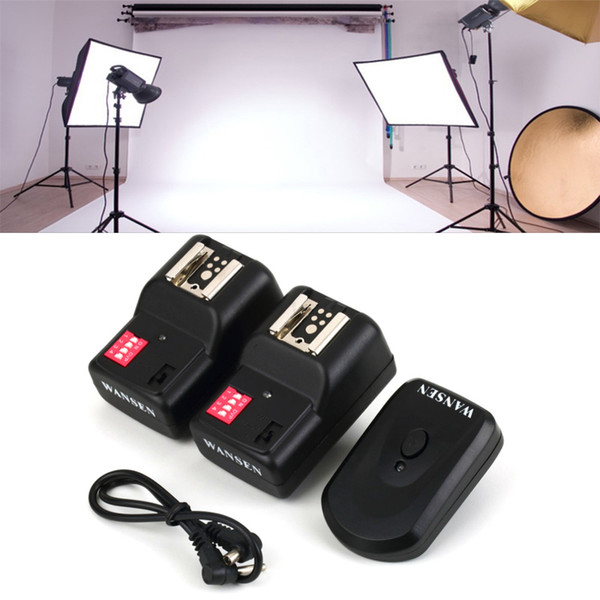 1 Sets Wireless 4 Channels Practical Flash Trigger Transmitter With 2 Receivers Set For Nikon For Canon PT-16GY High qualtiy !!!