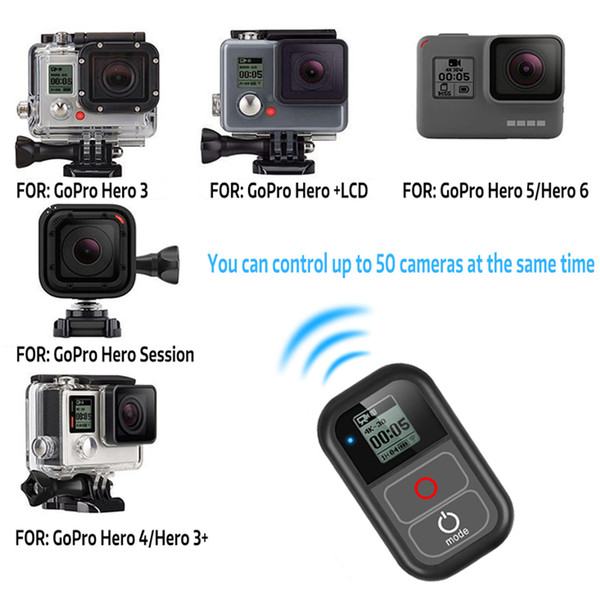 WiFi Waterproof Wireless Smart Remote Control with Metal key,Wrist strap Charing cable for Gopro Hero 7/6/5/4/3+ Action Camera