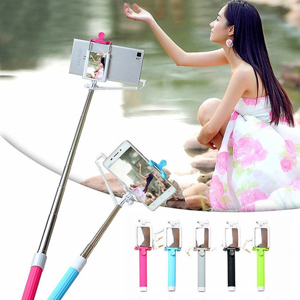 New Stainless Steel Portable Handheld Extendable Monopod Selfie Stick With Capture Mirror For iPhone, Samsung, Huawei and Xiaomi.