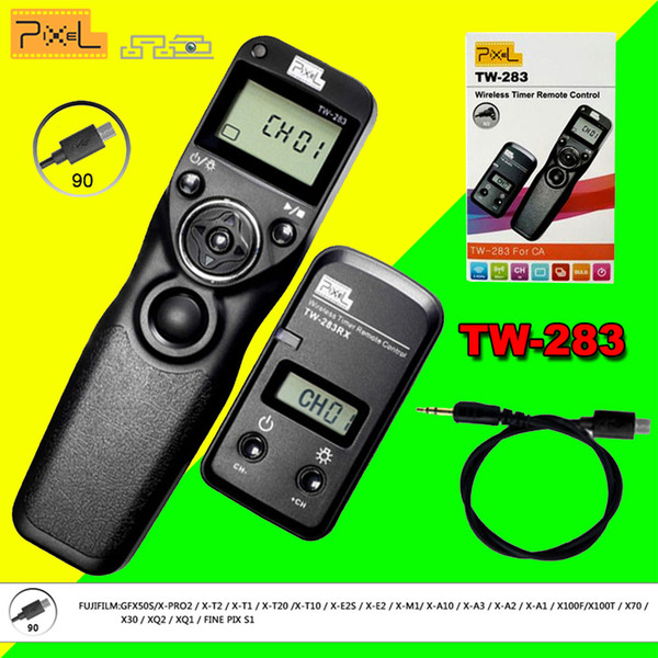 Pixel TW-283/90 Camera Wireless Timer Remote Shutter Release Control Cable For FUJIFILM GFX50S X-PRO0 XQ2 XQ1 FINE PIX S1 DSLR