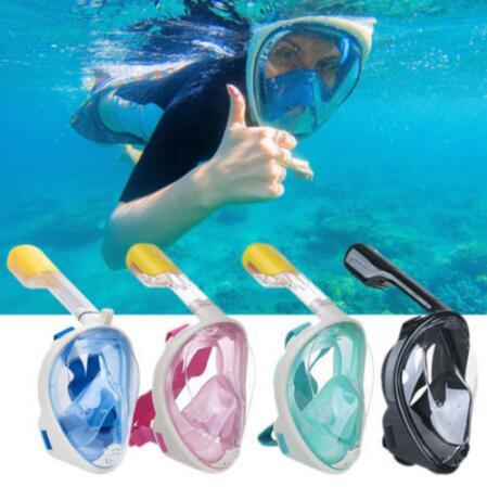 2019 Adult Teenager Underwater Diving Mask Swimming Training Scuba Mergulho Full Face Snorkeling Mask Anti Fog with Waterproof Earplugs DHL