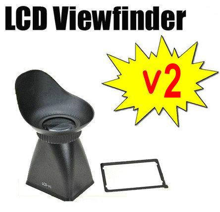 Extender w/ Hood Magnifying 2.8x 3:2 LCD Viewfinder V2 for Canon DSLR 550D Nikon D90