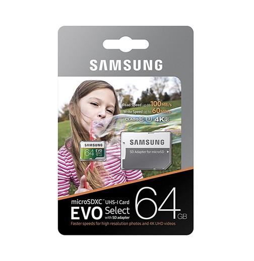 DHL shipping 8GB/16GB/32GB/64GB/128GB/256GB Samsung EVO Select Plus micro sd card U3/smartphone TF card/4K HD SDXC Storage card 100MB/S