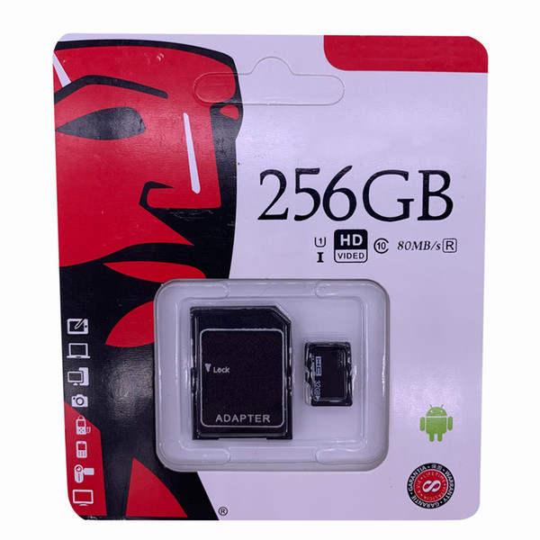 2019 Best selling 64GB 128GB 256GB C10 TF Flash Memory Card U1 U3 Free SD Adapter Retail Package