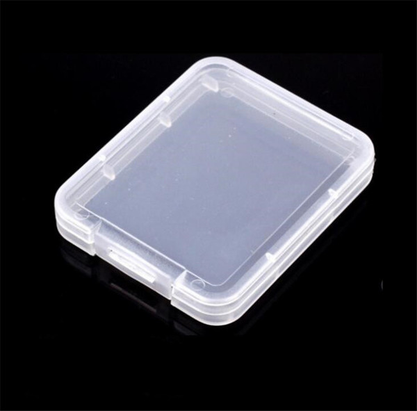 CF Card Plastic Case box Transparent Standard Memory Card Holder MS white box Storage Case for TF micro XD SD card case