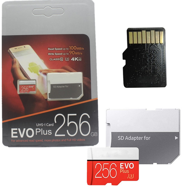 2019 hot the lastest product 128GB 64GB 32GB EVO PLUS Micro SD TF Card 256GB UHS-I Class10 Mobile Memory Card N2 DHL