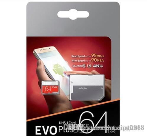 64GB 32GB Black VS White EVO PLUS EVO+ Micro SD TF Flash Card 90MB/s 80MB/s High Speed Class 10 WHOLESALES