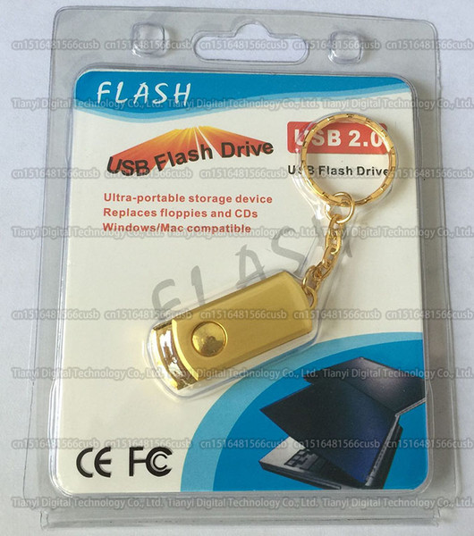 16GB/32GB/64GB/128GB/256GB High quality gold Metal rotation USB flash drive/pendrive/Actual capacity memory stick