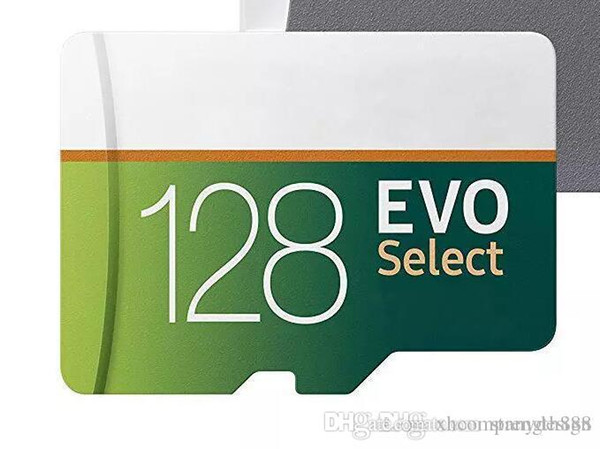 100% Brand New Gray Green EVO Select 32GB 64gb 128gb TF Flash Memory Card Class 10 Free SD Adapter Retail Blister Package