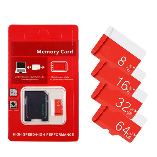 16GB 32GB 64GB 80MB/s Class10 TF Flash Memory Card with Free SD Adapter with retail package free shipping