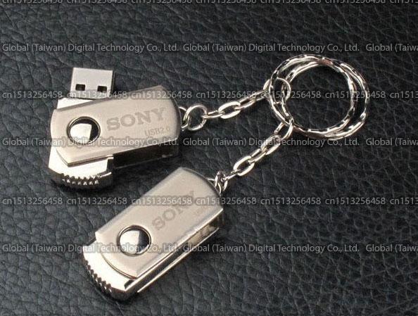 8GB/16GB/32GB/64GB/128GB/256GB High quality SONY Metal rotation USB flash drive/USB 2.0 pendrive/Actual capacity memory stick