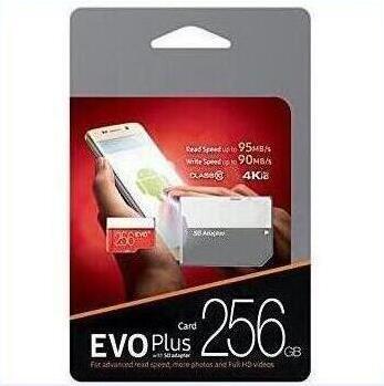 2020 Hot Selling Black Red EVO Plus + 128GB 64GB 256GB 32GB 16GB TF Memory SD 80MB/s UHS-I Class10 U1 U3 Mobile Memory Card DHL Shipping