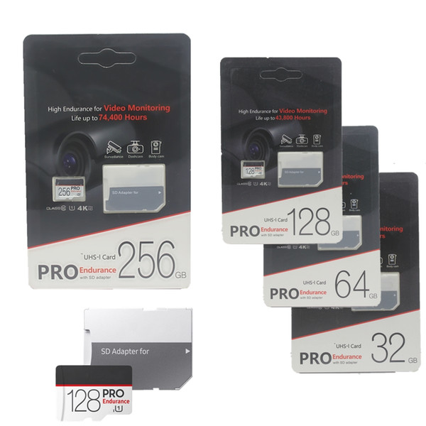 85pcs Popular Selling 256GB 128GB 64GB 32GB PRO microSDXC Micro SD endurence UHS-I Class10 Mobile Memory Card