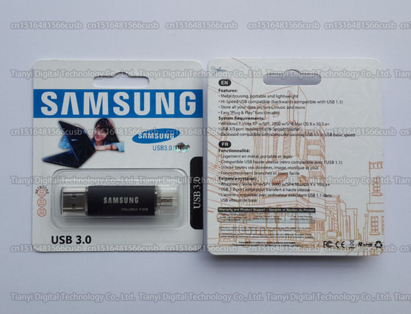 16GB/32GB/64GB/128GB/256GB Samsung OTG usb flash drive/pendrive/Real capacity OTG flash Memory stick/High quality U disk