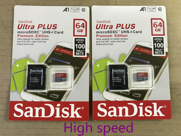 DHL shipping 16GB/32GB/64GB/128GB/256GB Original SDK micro sd card/ PC TF card C10/Actual capacity memory card/SDXC storage card 100MB/S