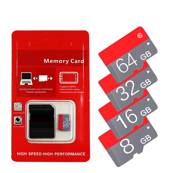 2020 Genuine HOT!!! 16GB 32GB 64GB TF Memory SD Card C10 TF Card with retail package free shipping free SD adapter blister retail package