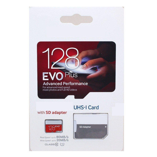 2018 Top Selling 128GB 64GB 32GB EVO PRO PLUS microSDXC Micro SD 80MB/s UHS-I Class10 Mobile Memory Card