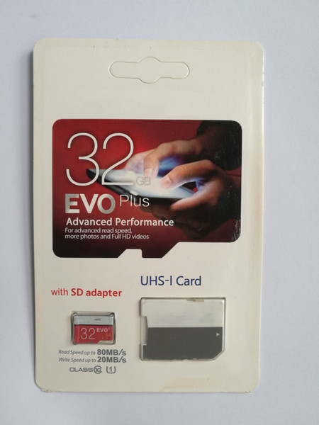 2019 Top Selling 128GB 64GB 32GB EVO PRO PLUS Micro SD 80MB/s UHS-I Class10 Mobile Memory Card 1pcs