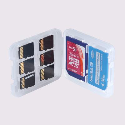 SZAICHGSI 8 in 1 Plastic Micro for SD SDHC TF MS Memory Card Storage Case Box Protector