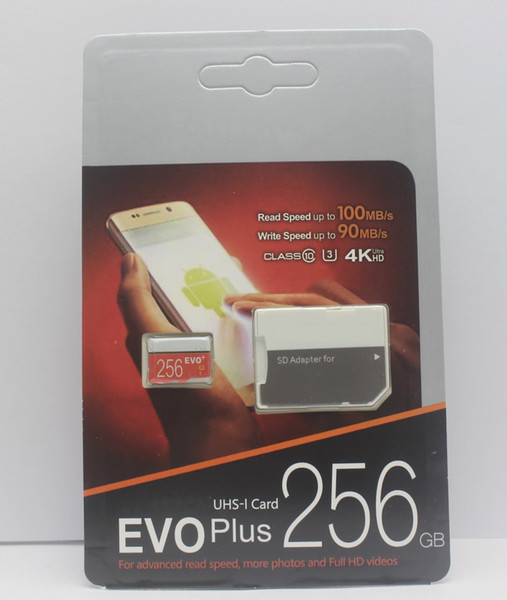 2019 the lastest product 128GB 64GB 32GB EVO PLUS Micro SD TF Card 256GB UHS-I Class10 Mobile Memory Card 1pcs