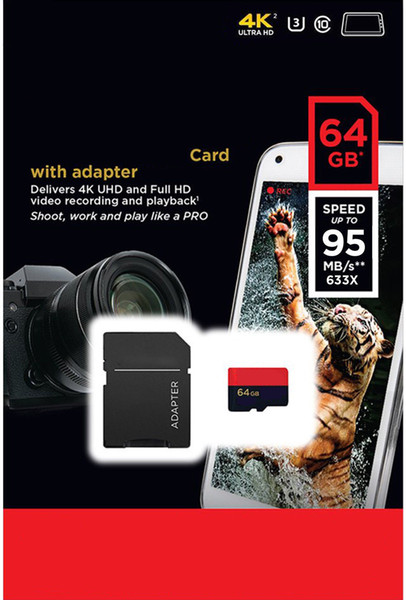 Extreme PRO microSDXC 128GB 64GB 32GB Class 10 U3 95MB/s V30 A1 UHS-I Card with Adapte