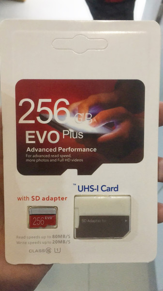 2019 Hot sale Top Selling 256GB 128GB 64GB 32GB EVO PRO PLUS Micro SD 80MB/s UHS-I Class10 Mobile Memory Card 1pcs