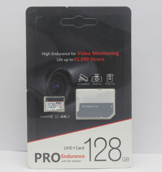 2019 New 35pcs PRO Endurance 256GB 128GB 64GB 32GB Card TF Memory Card Class 10 Flash with free SD Adapter Dispatch Frees DHL