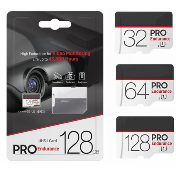 2019 New PRO Endurance 256GB 128GB 64GB 32GB MicroSDXC UHS-I Card with SD Adapter TF Flash Card U1 High Speed Class 10