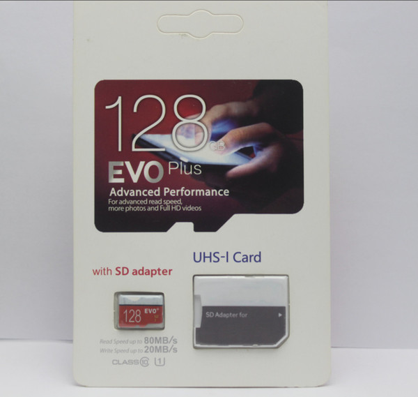 2019 Top Selling popular 256GB 128GB 64GB 32GB EVO PLUS microSDXC Micro SD 80MB/s UHS-I Class10 Mobile Memory Card