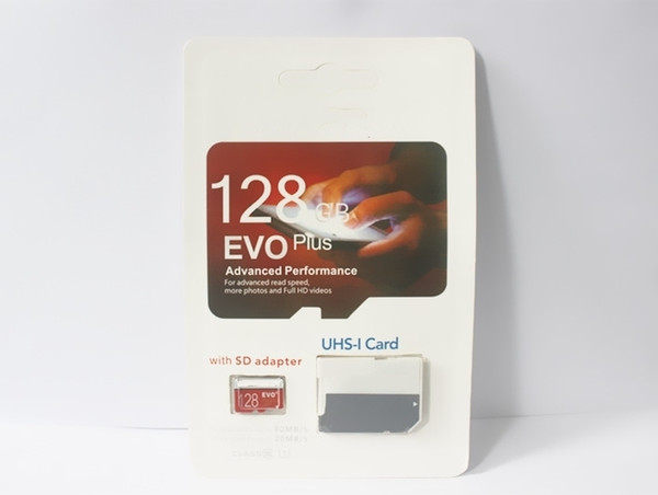 2019 Top Selling popular 128GB 64GB 32GB EVO PLUS pro microSDXC Micro SD UHS-I Class10 Mobile Memory Card DHL 55PCS