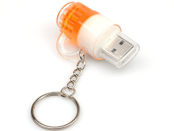 New arrives beer cup 32GB 64GB 128GB USB2.0 usb flash drive/pendrive/flash memory retail package free shipping