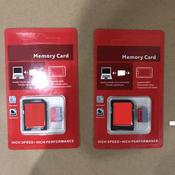 64GB 32GB 16GB 128GB 256gb Red Generic Memroy SD Card TF C10 Card Cards Free Adapter Red Retail Package Photo