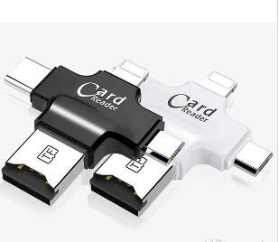 2019 Selling 4 in 1 Micro USB Type C OTG TF Exter Memory Card Reader for IOS iPhone Android Samsung Phones Type-C Computer