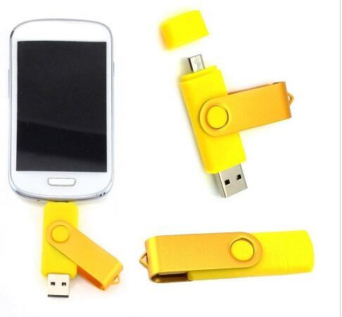 Colorful 64GB 128GB 256GB OTG USB Swivel USB 2.0 Flash Drives Memory Stick for Android Smartphones Tablets PenDrives U Disk Thumbdrives