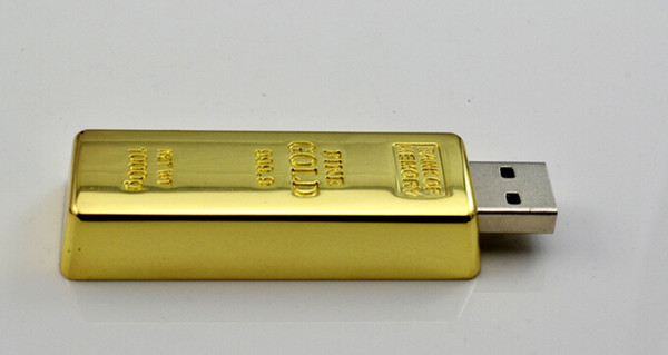 DHL ship Gold bar 64GB 128GB 256GB USB Flash Drive in metal Pen USB Memory Stick Drive Pendrive thumb drive